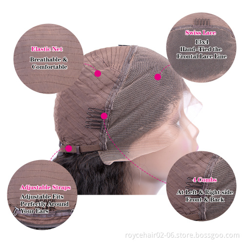 Wholesale Cuticle Aligned Peruvian Virgin Human Hair Body Wave 4x4 4x13 Transparent Lace Front Wigs With Baby Hair For Women